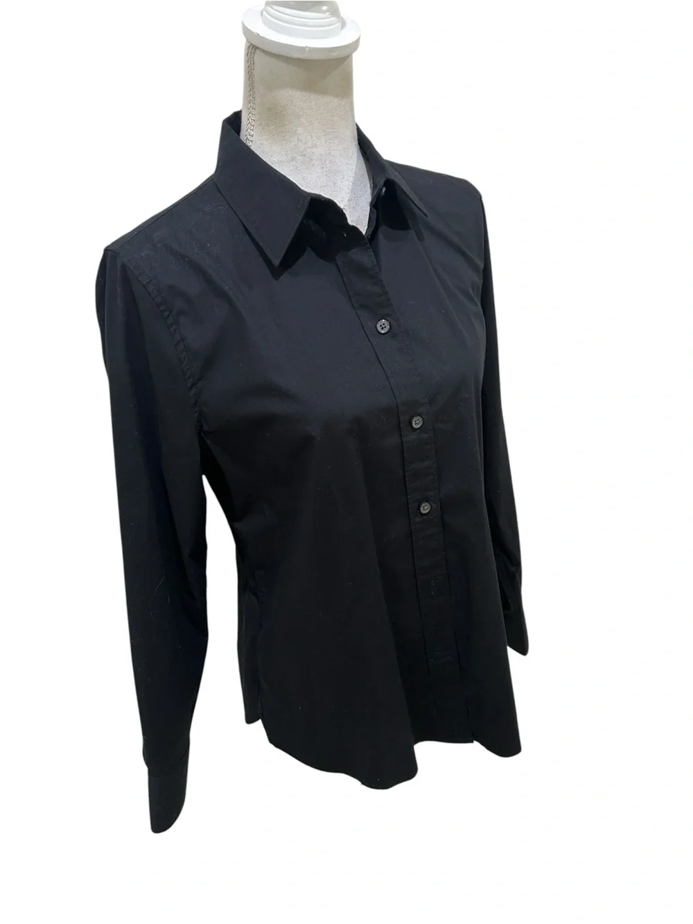 J. Crew Black Long-Sleeve Button-Down cotton Shirt size medium